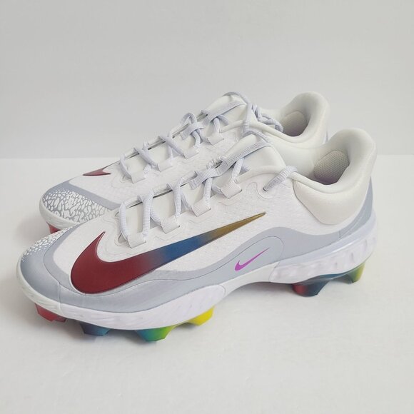 NEW Nike Alpha Huarache Elite 4 Low MCS Baseball Cleats FQ7724-106 Size 12 White - Picture 1 of 8